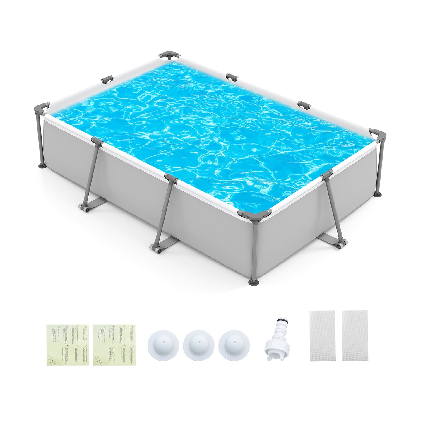 690/978/1158/1617 Gal Outdoor Family Swimming Pool with Metal Frame-10 ft