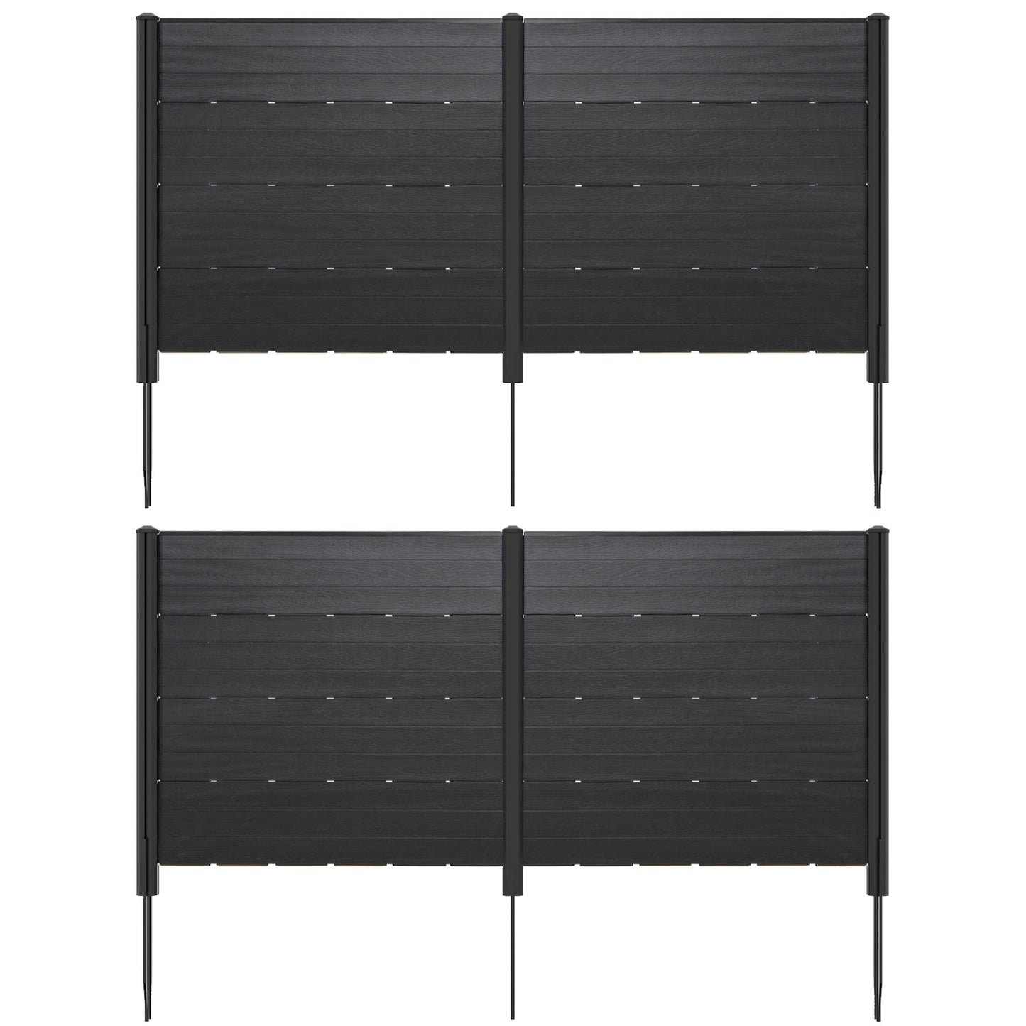 Outdoor Privacy Fence Screen with 5 Ground Stakes for Garden Yard Patio