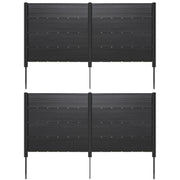 Outdoor Privacy Fence Screen with 5 Ground Stakes for Garden Yard Patio