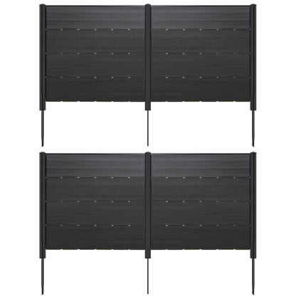 Outdoor Privacy Fence Screen with 5 Ground Stakes for Garden Yard Patio