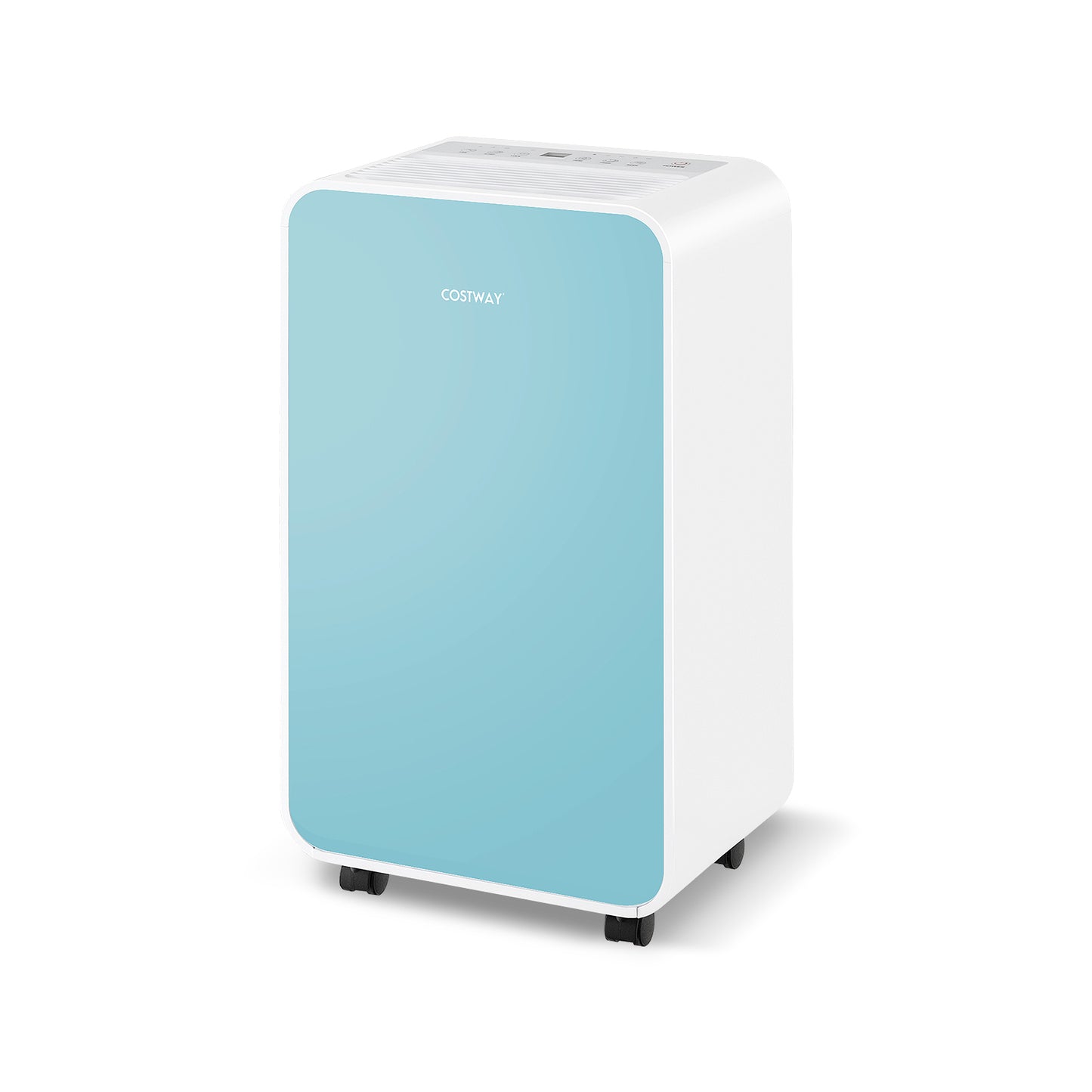32 Pints/Day Portable Quiet Dehumidifier for Rooms up to 2500 Sq. Ft-Pink - Blue