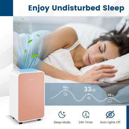32 Pints/Day Portable Quiet Dehumidifier for Rooms up to 2500 Sq. Ft