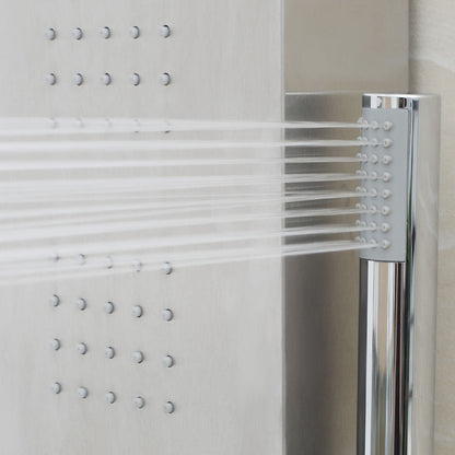 57 Inch Stainless Steel Rainfall Shower Panel