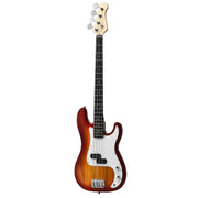 Electric Bass Pick Amp Cord Guitar with Bag Strap-Red - Red