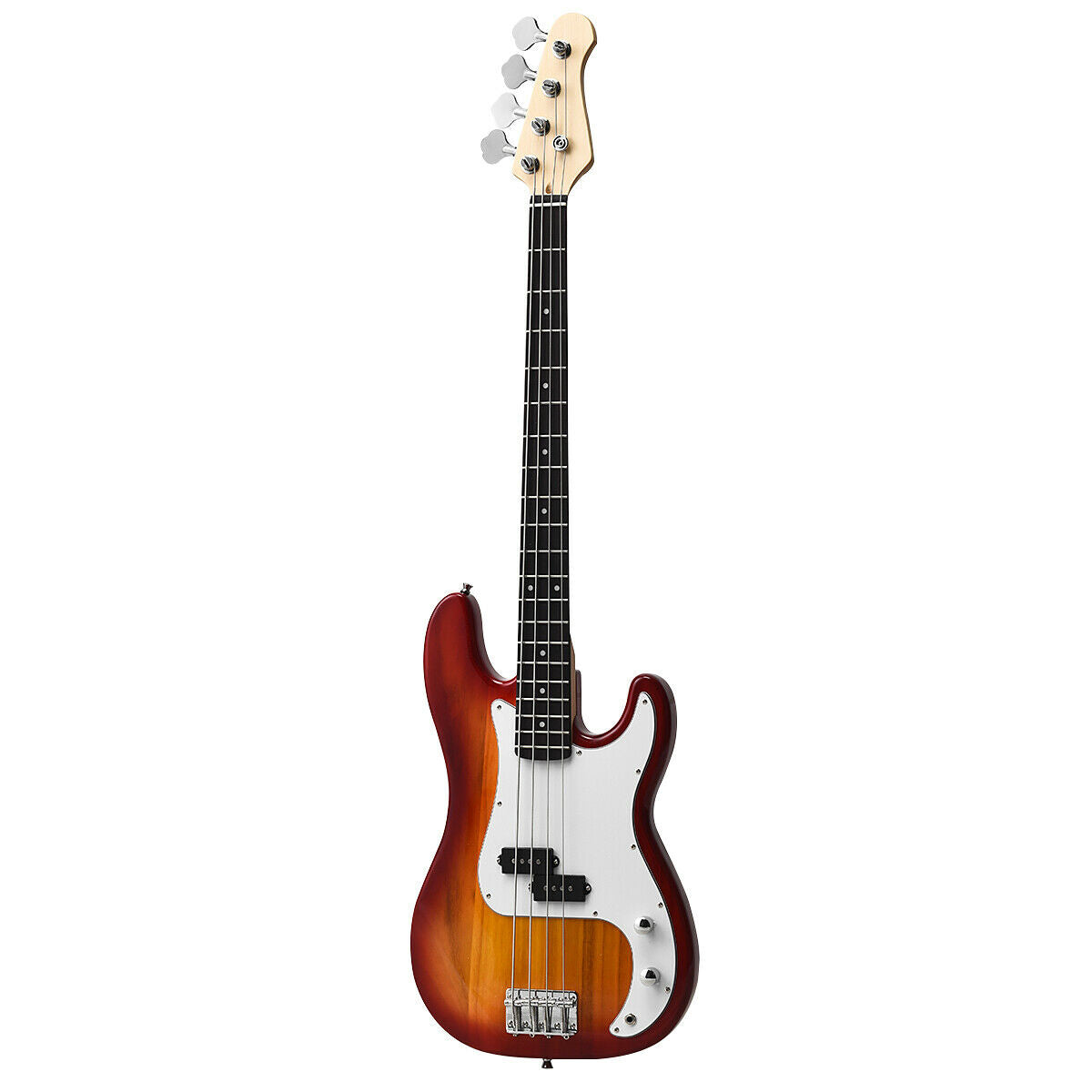 Electric Bass Pick Amp Cord Guitar with Bag Strap-Red - Red