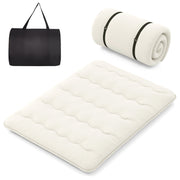 Queen/King/Twin/Full Futon Mattress Floor Sleeping Pad with Washable Cover Beige-Queen Size - Queen Size