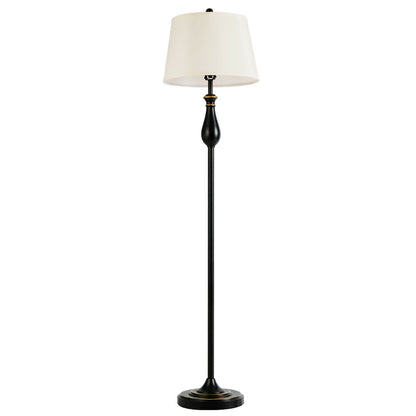 3 Pieces Brushed Nickel Lamp Set-Black