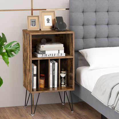 Record Player Stand with Charging Station