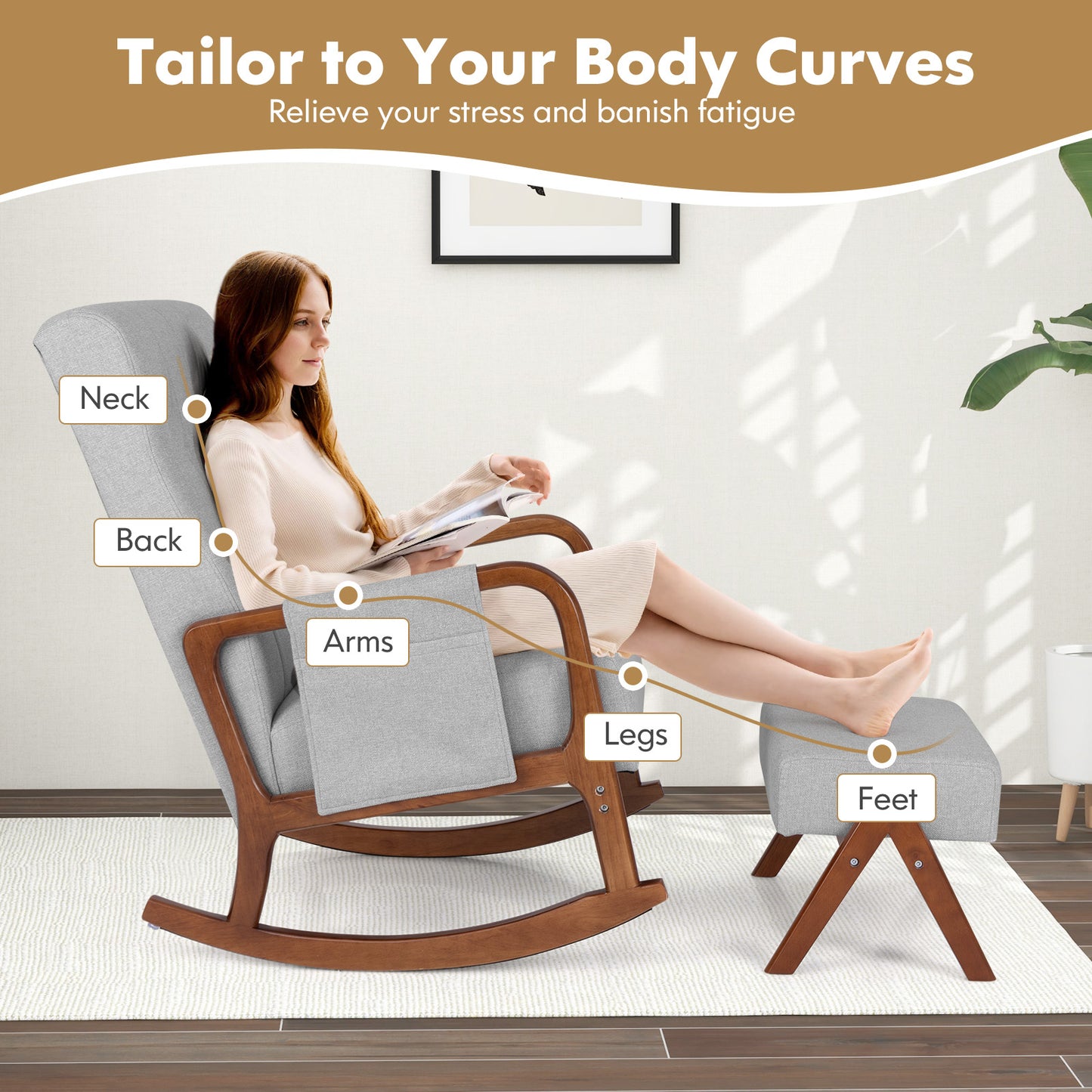 Rocking Chair with Ottoman