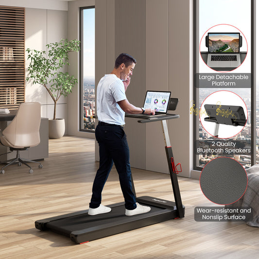 3HP Folding Treadmill with Adjustable Height and APP Control