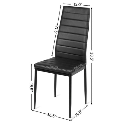 Set of 2 or 6 High Back Dining Chairs-Set of 6