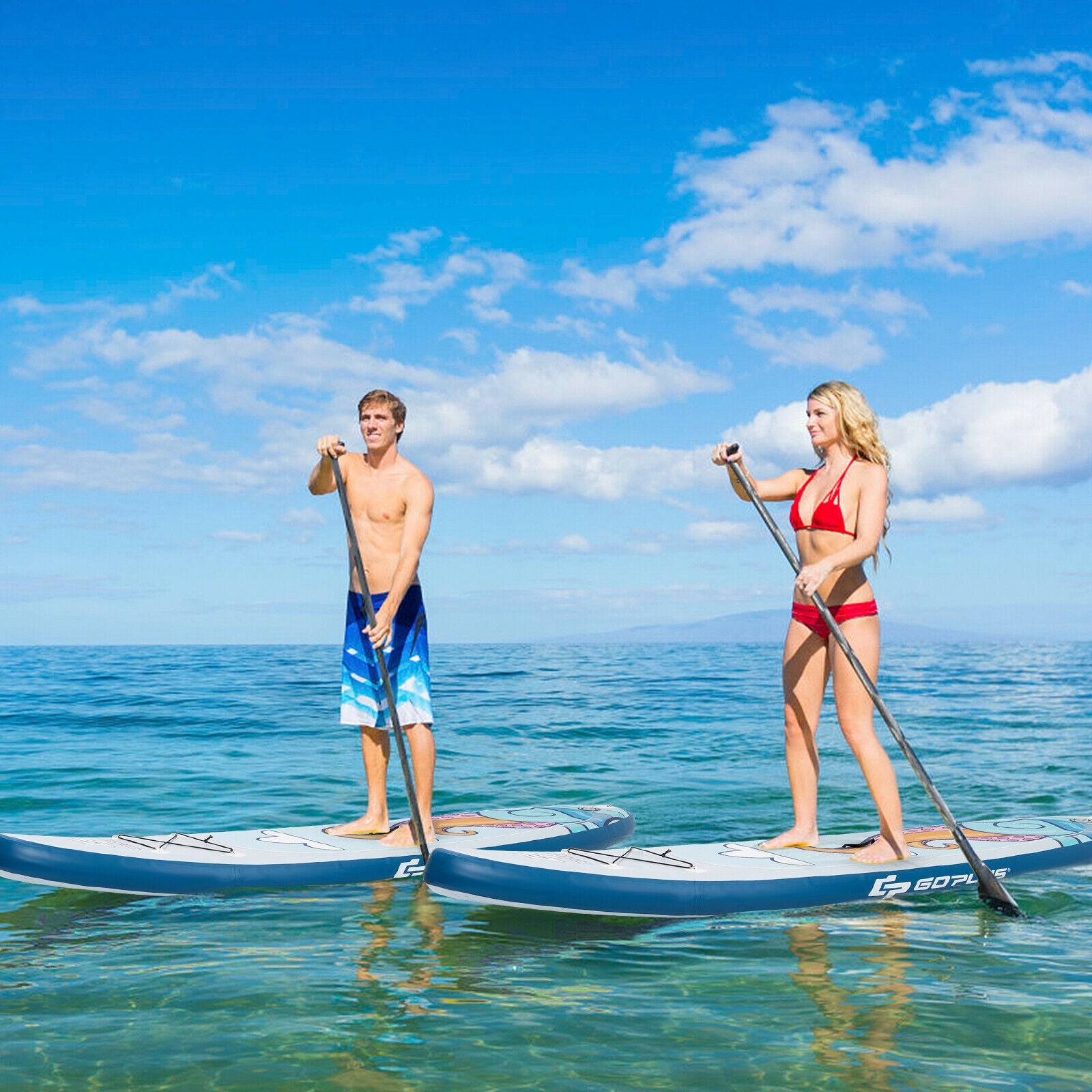 Inflatable Stand Up Paddle Board Surfboard with Aluminum Paddle Pump-10.5 ft