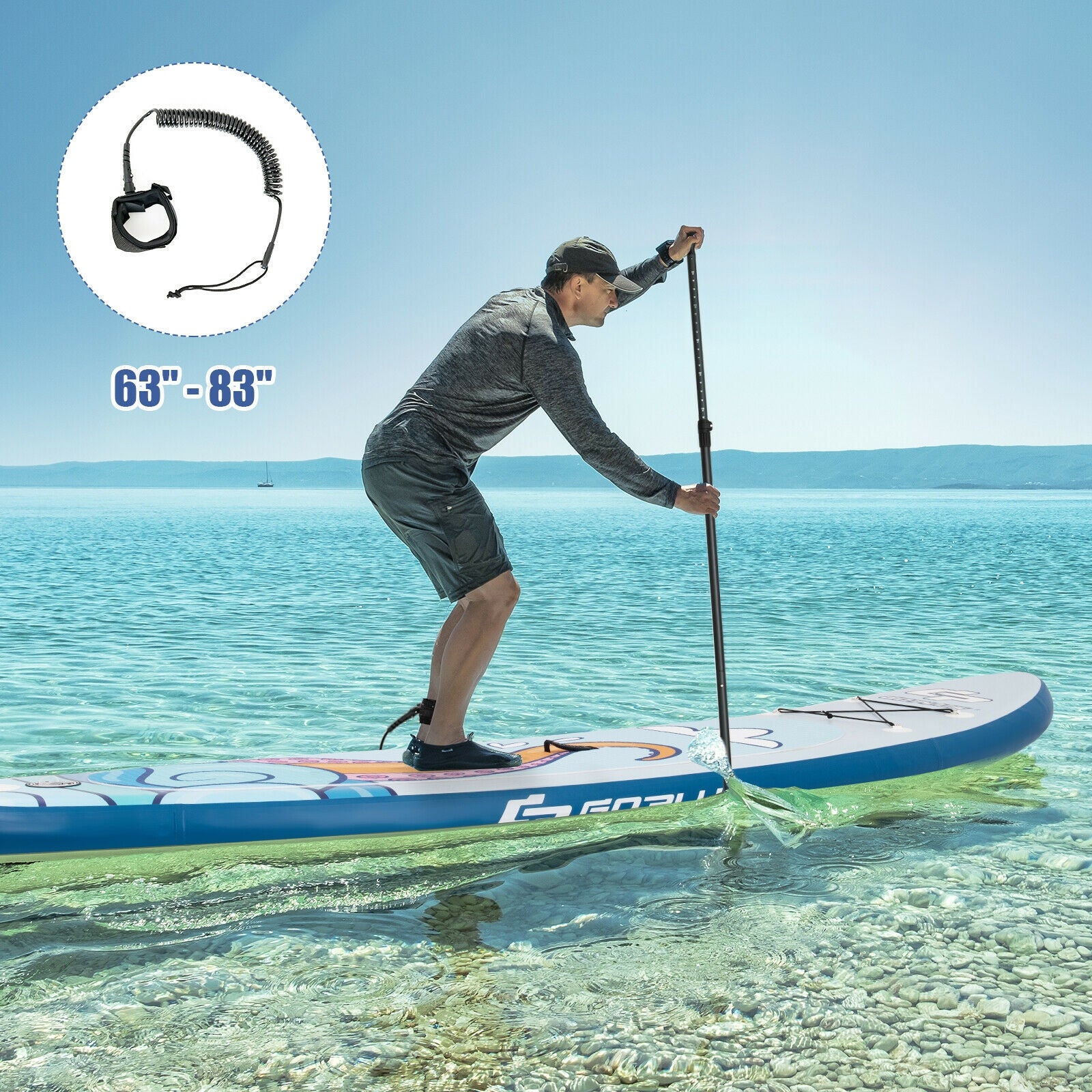 Inflatable Stand Up Paddle Board Surfboard with Aluminum Paddle Pump-10.5 ft