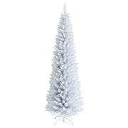 6 Feet Unlit Artificial Slim Pencil Christmas Tree with Metal Stand - 7 Ft