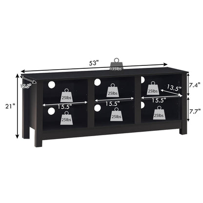 60 Inch Entertainment TV Stand Cabinet-Black