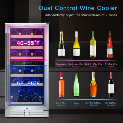 Dual-Zone 30-Bottle Wine Cooler