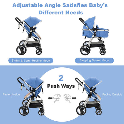 Folding Aluminum Baby Stroller Baby Jogger with Diaper Bag