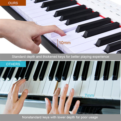88-Key Portable Full-Size Semi-weighted Digital Piano Keyboard