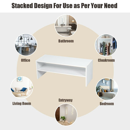 3 Pieces 31-Inch Stackable Multi-Shape Shoe Rack
