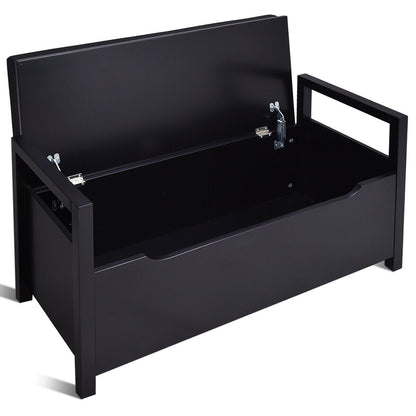 34.5 ×15.5 ×19.5 Inch Shoe Storage Bench with Cushion Seat for Entryway