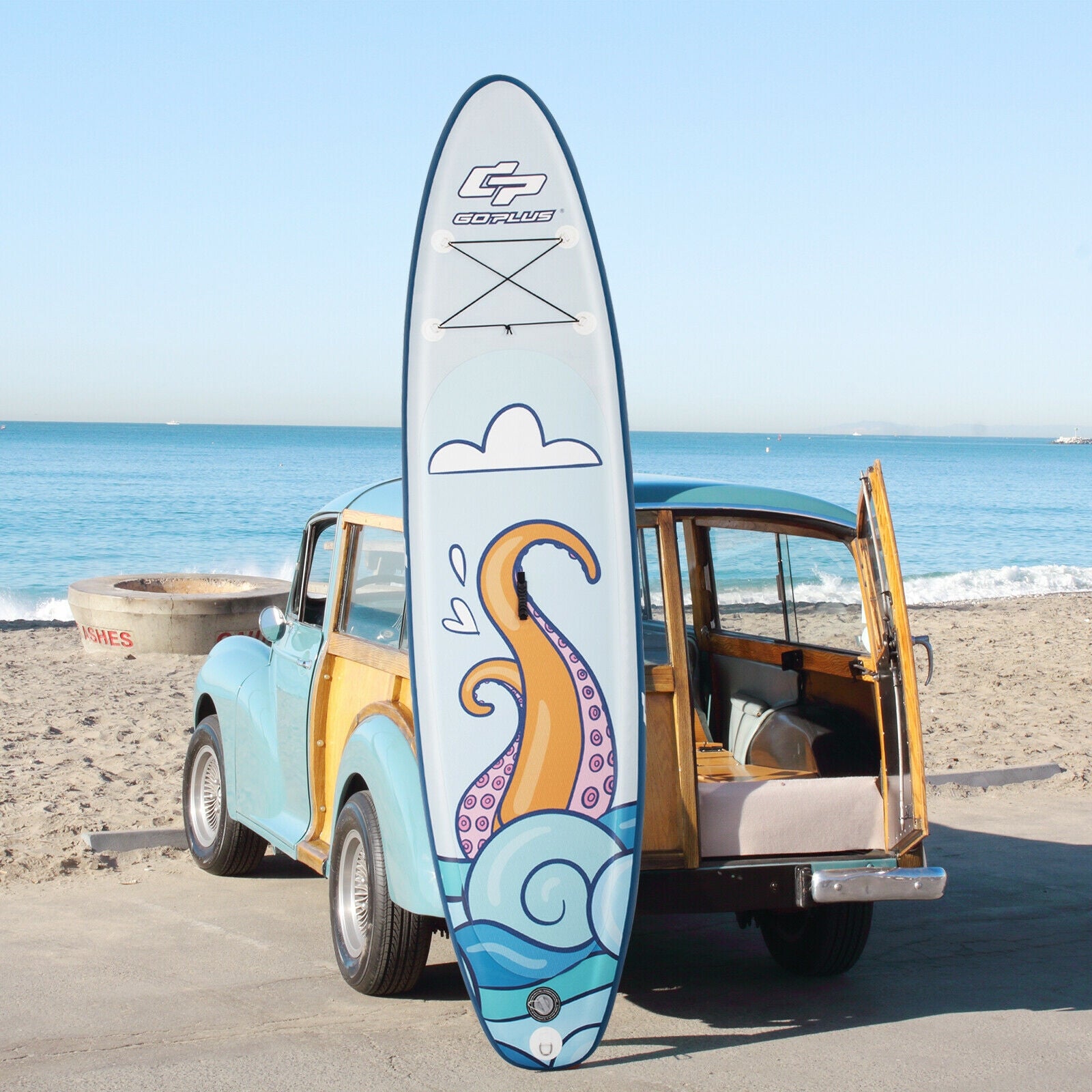 Inflatable Stand Up Paddle Board Surfboard with Aluminum Paddle Pump-10.5 ft
