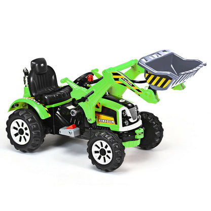 12 V Battery Powered Kids Ride on Dumper Truck-Blue - Green
