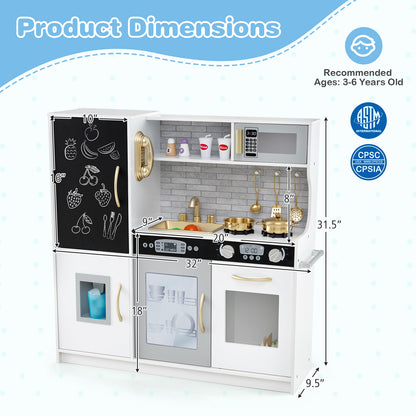 Toddler Pretend Play Kitchen for Boys and Girls 3-6 Years Old