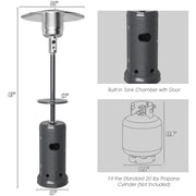 Outdoor Heater Propane Standing LP Gas Steel with Table