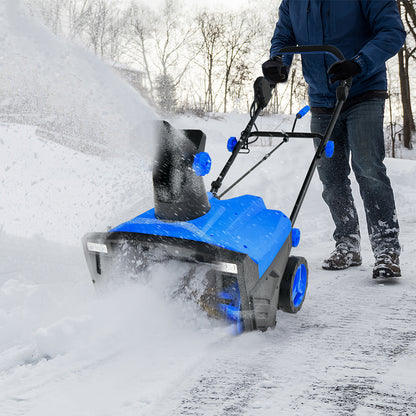 20 Inch 120V 15Amp Electric Snow Thrower with 180¬∞ Rotatable Chute-Blue
