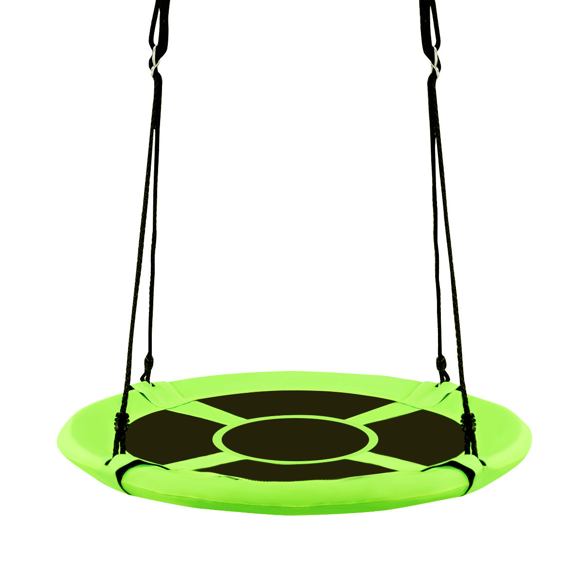 40 Inch Flying Saucer Tree Swing Indoor Outdoor Play Set-Pink - Green