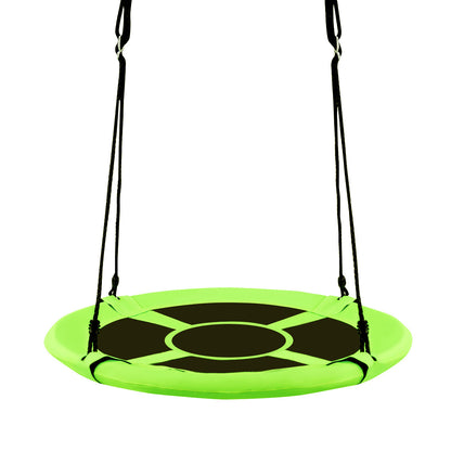 40 Inch Flying Saucer Tree Swing Indoor Outdoor Play Set-Pink - Green