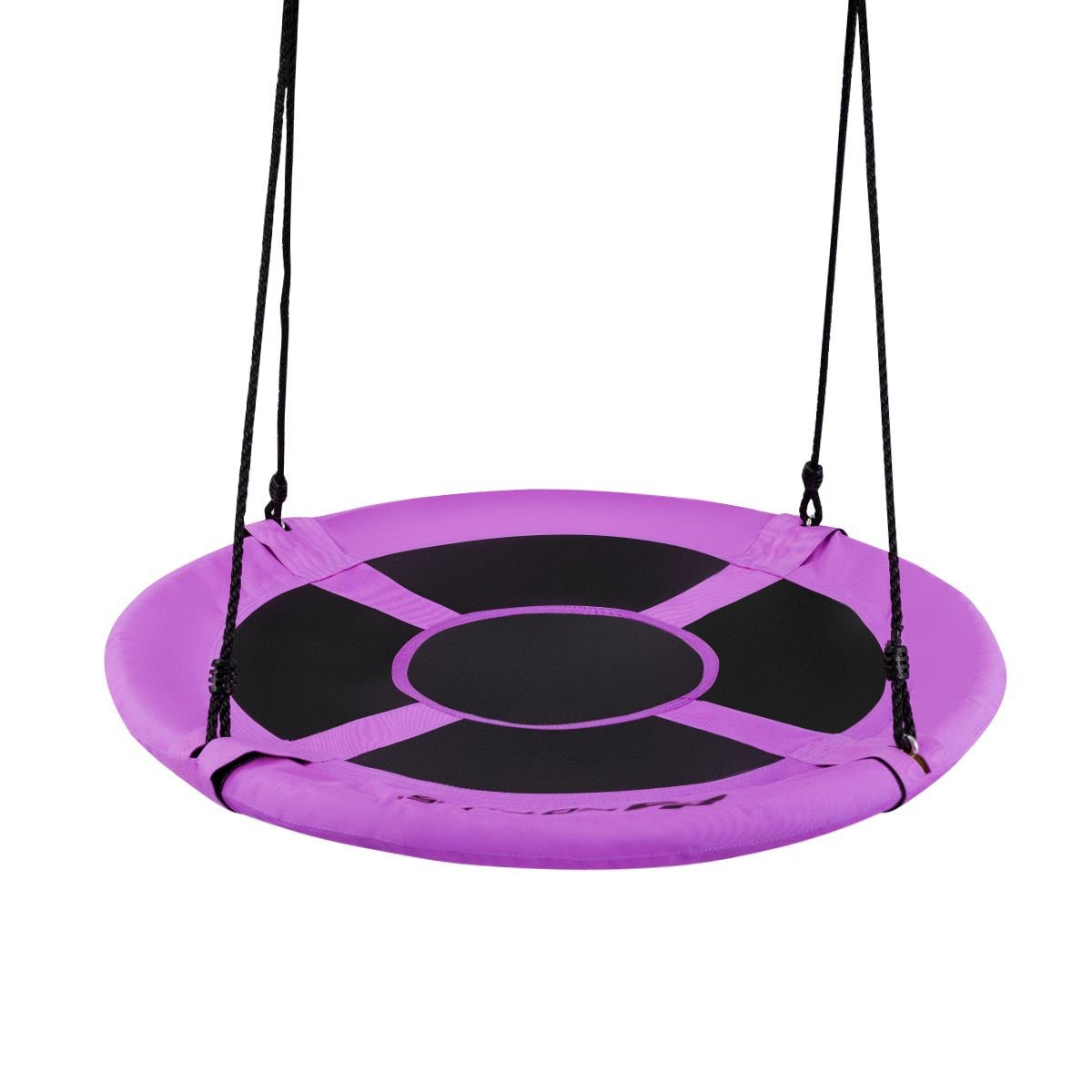 40 Inch Flying Saucer Tree Swing Indoor Outdoor Play Set-Pink - Purple