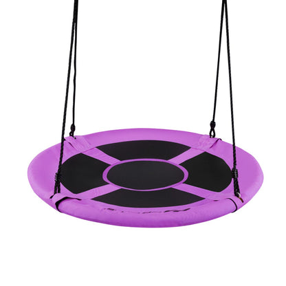 40 Inch Flying Saucer Tree Swing Indoor Outdoor Play Set-Pink - Purple