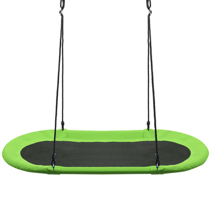 60 Inch Saucer Surf Outdoor Adjustable Swing Set-Purple - Green