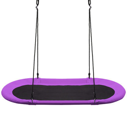 60 Inch Saucer Surf Outdoor Adjustable Swing Set-Purple - Purple