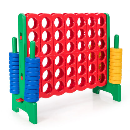 Jumbo 4-to-Score Giant Game Set with 42 Jumbo Rings and Quick-Release Slider-Green - Green
