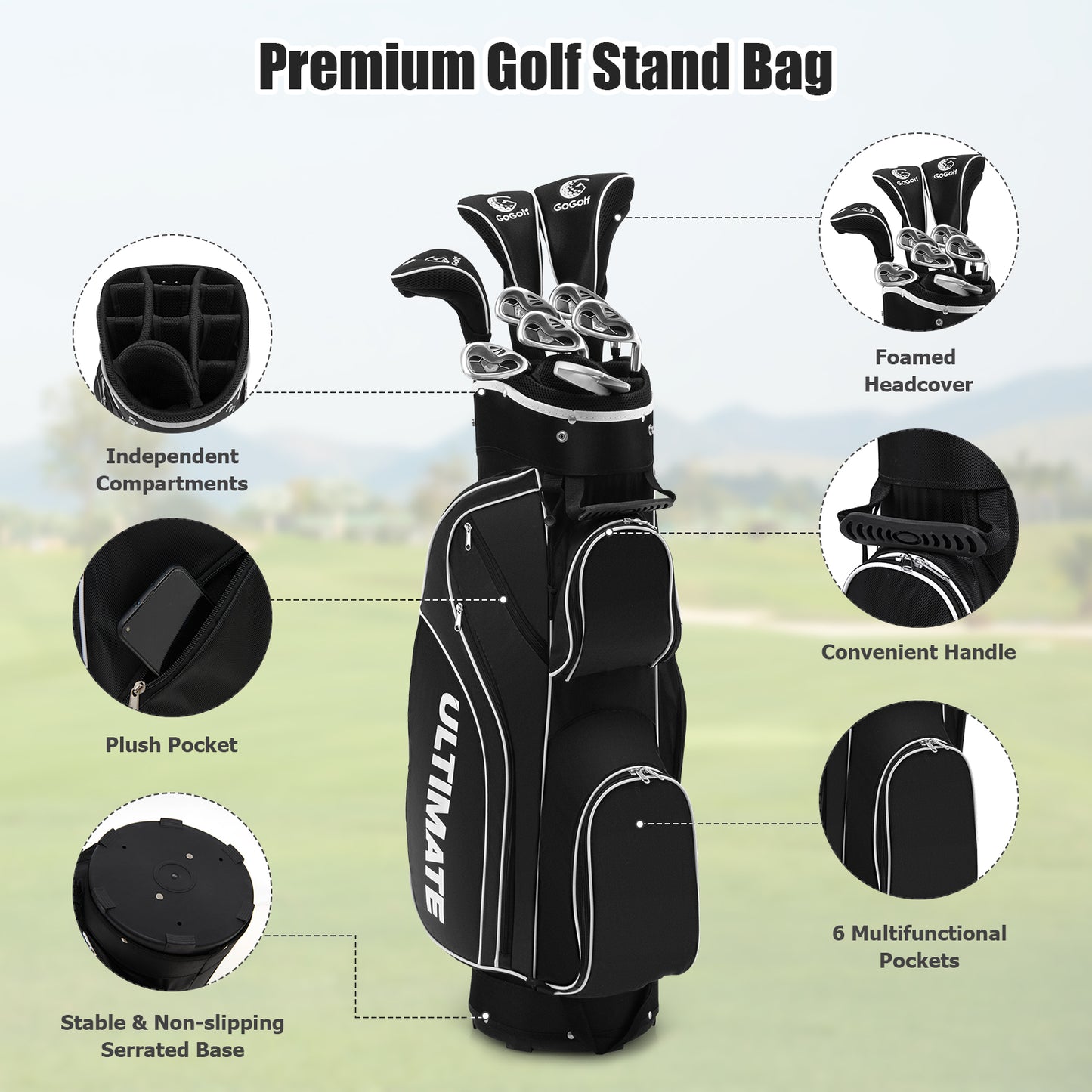 Women's Complete Golf Club Set - 10 Piece with Stand Bag