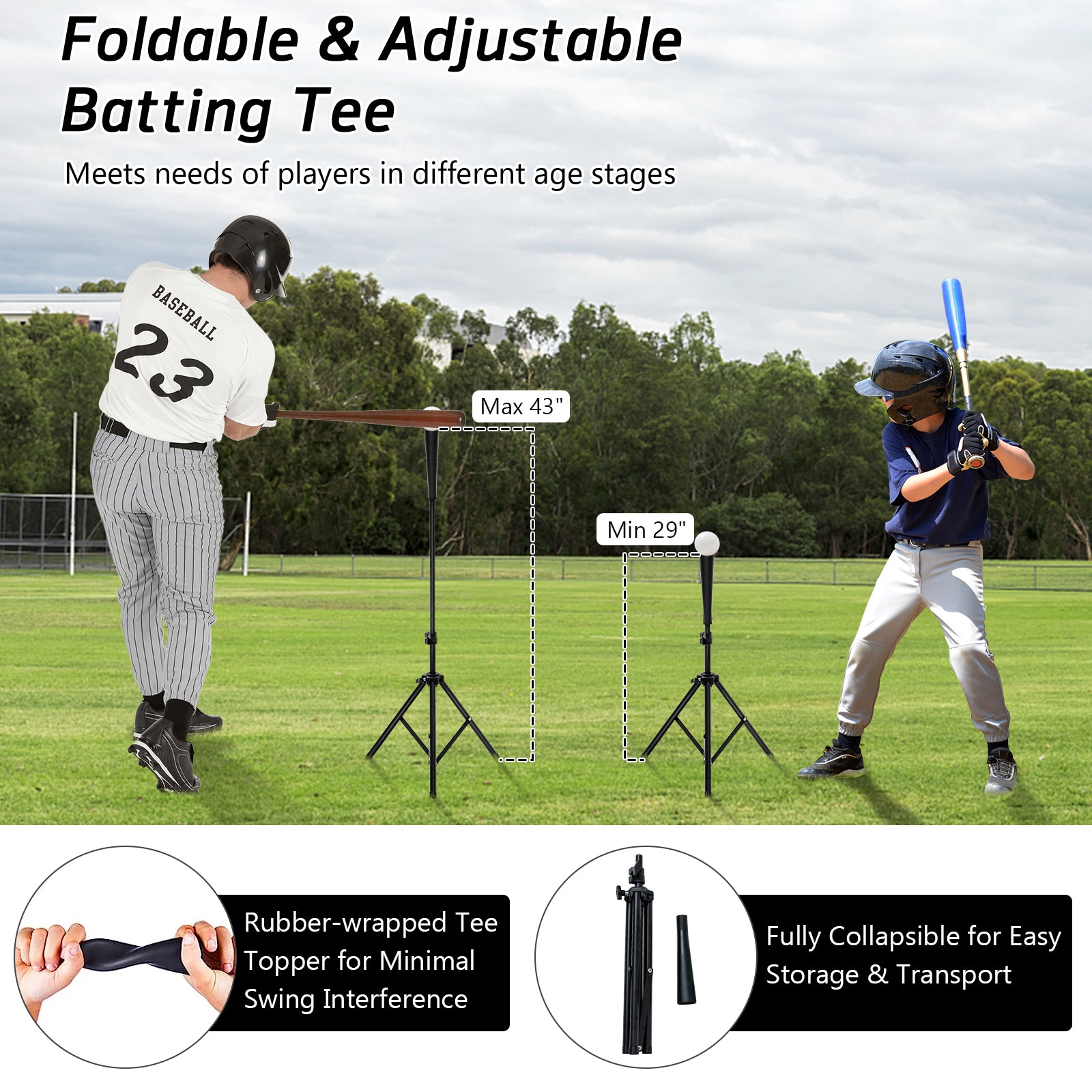 Portable Practice Net Kit with 3 Carrying Bags-Red