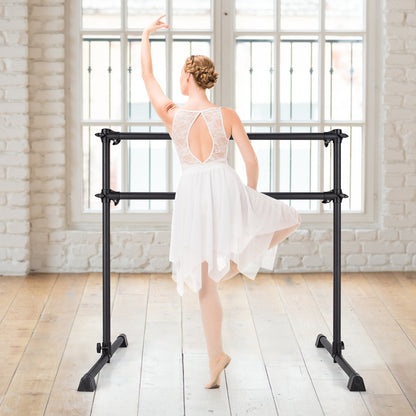 4 Feet Double Ballet Barre Bar with Adjustable Height