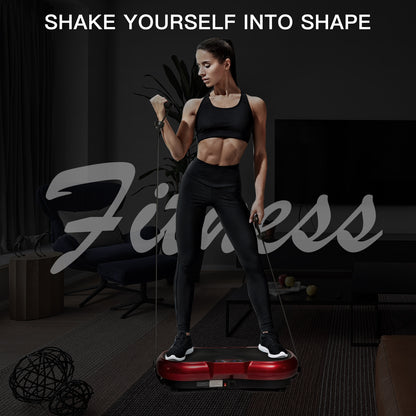 3D Vibration Plate Fitness Machine with Remote Control-Red