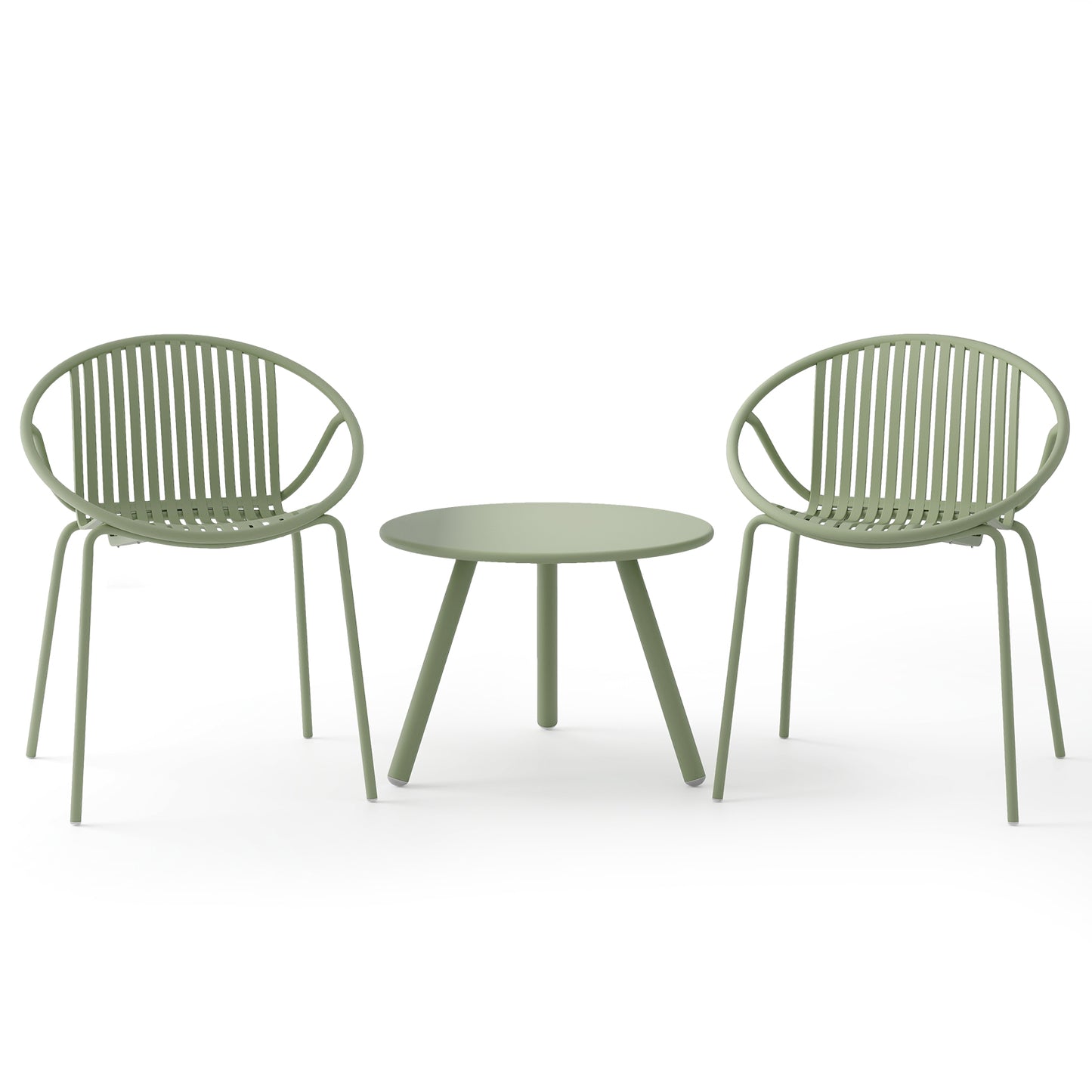 3-Piece Patio Conversation Set with Round Coffee Table