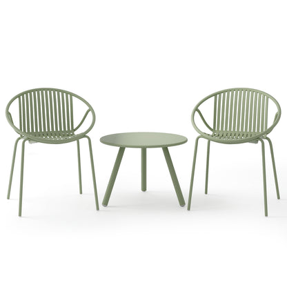 3-Piece Patio Conversation Set with Round Coffee Table