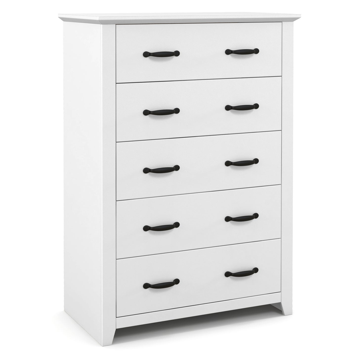 Tall Storage Dresser with 5 Pull-out Drawers for Bedroom Living Room
