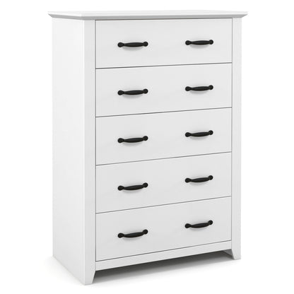 Tall Storage Dresser with 5 Pull-out Drawers for Bedroom Living Room