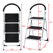 Heavy Duty Industrial Lightweight Folding Stool 3 Step Ladder