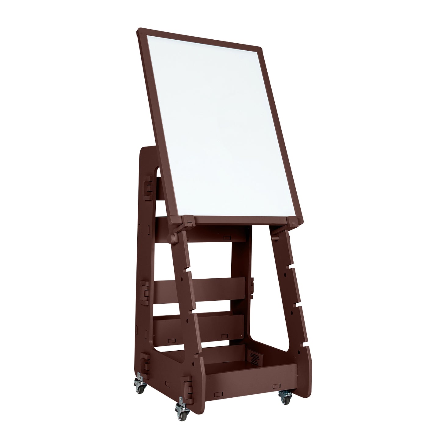 Multifunctional Kids' Standing Art Easel with Dry-Erase Board -Blue - Coffee