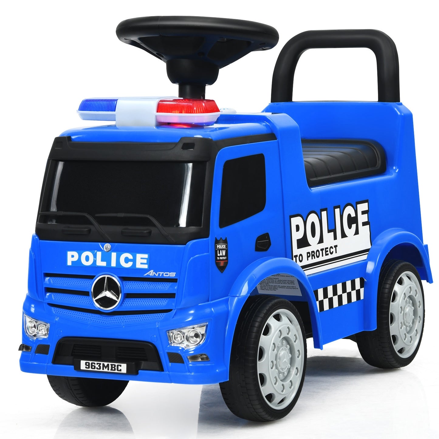 Licensed Mercedes Benz Kids Fire Engine Racer-Red - Blue