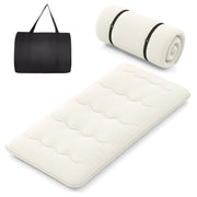 Queen/King/Twin/Full Futon Mattress Floor Sleeping Pad with Washable Cover Beige-Queen Size - Twin Size