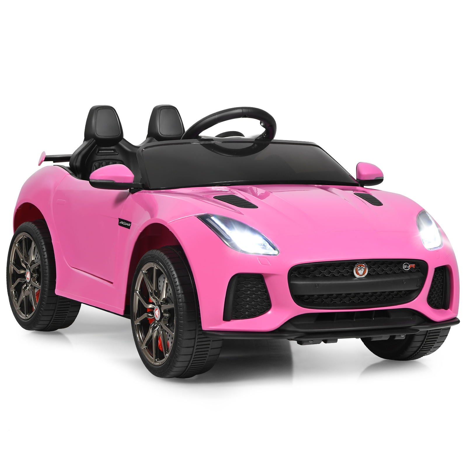 12V Jaguar F-Type SVR Licensed Kids Ride On Car-Navy - Pink