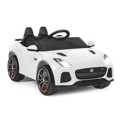 12V Jaguar F-Type SVR Licensed Kids Ride On Car-Navy - White